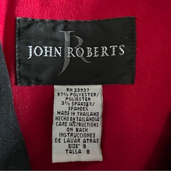 John Robert’s Red and Black Button Blazer Size 8 - Picture 5 of 6